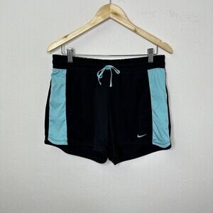 NIKE Dri Fit Shorts Women's‎ Medium Black Blue Running Athletic Gym Training
